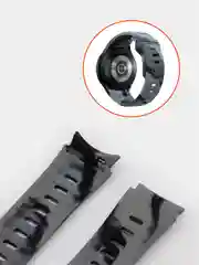 Хаки ремешок для часов Samsung Galaxy Watch 6 / 5 / 4, силиконовый, 20мм