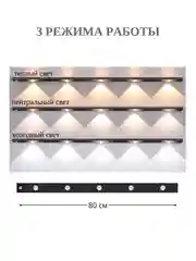 Светодиодный линейный светильник с датчиком движения на магните