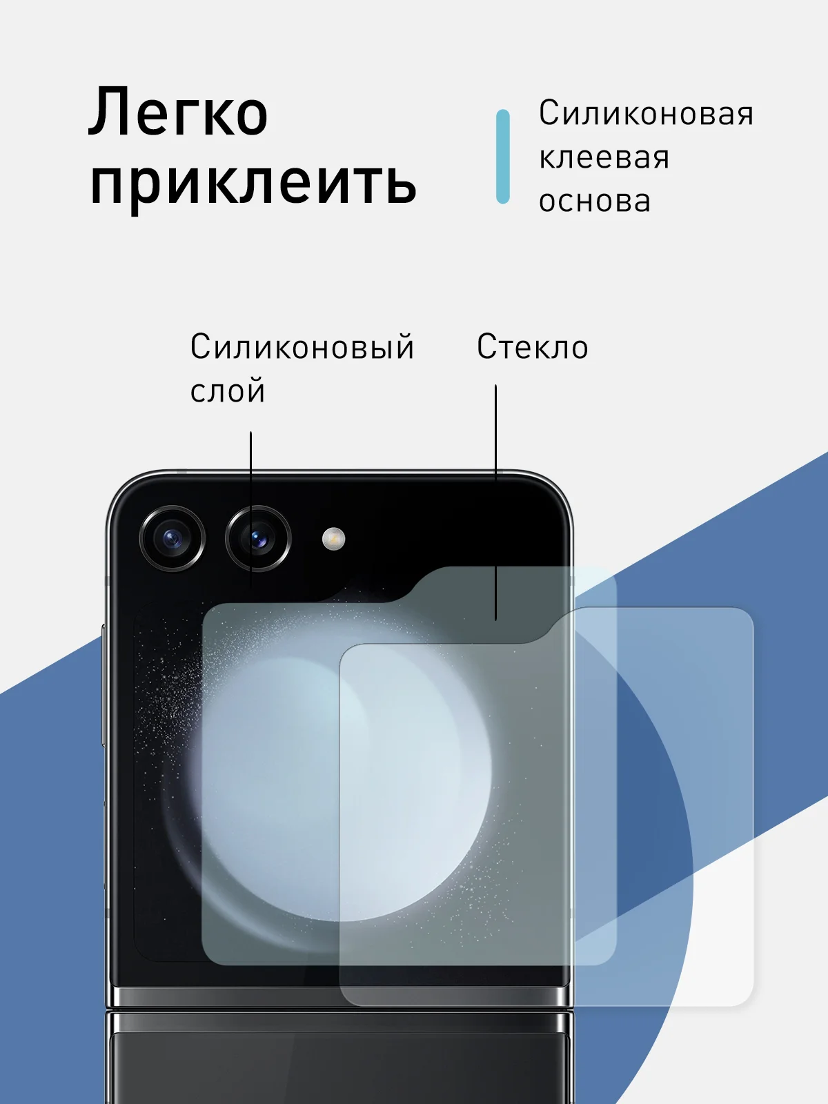 Прозрачный 1-2 шт стекло для Samsung Galaxy Z Flip 6 Flip 5 защитное ROSCO закаленное на второй экран
