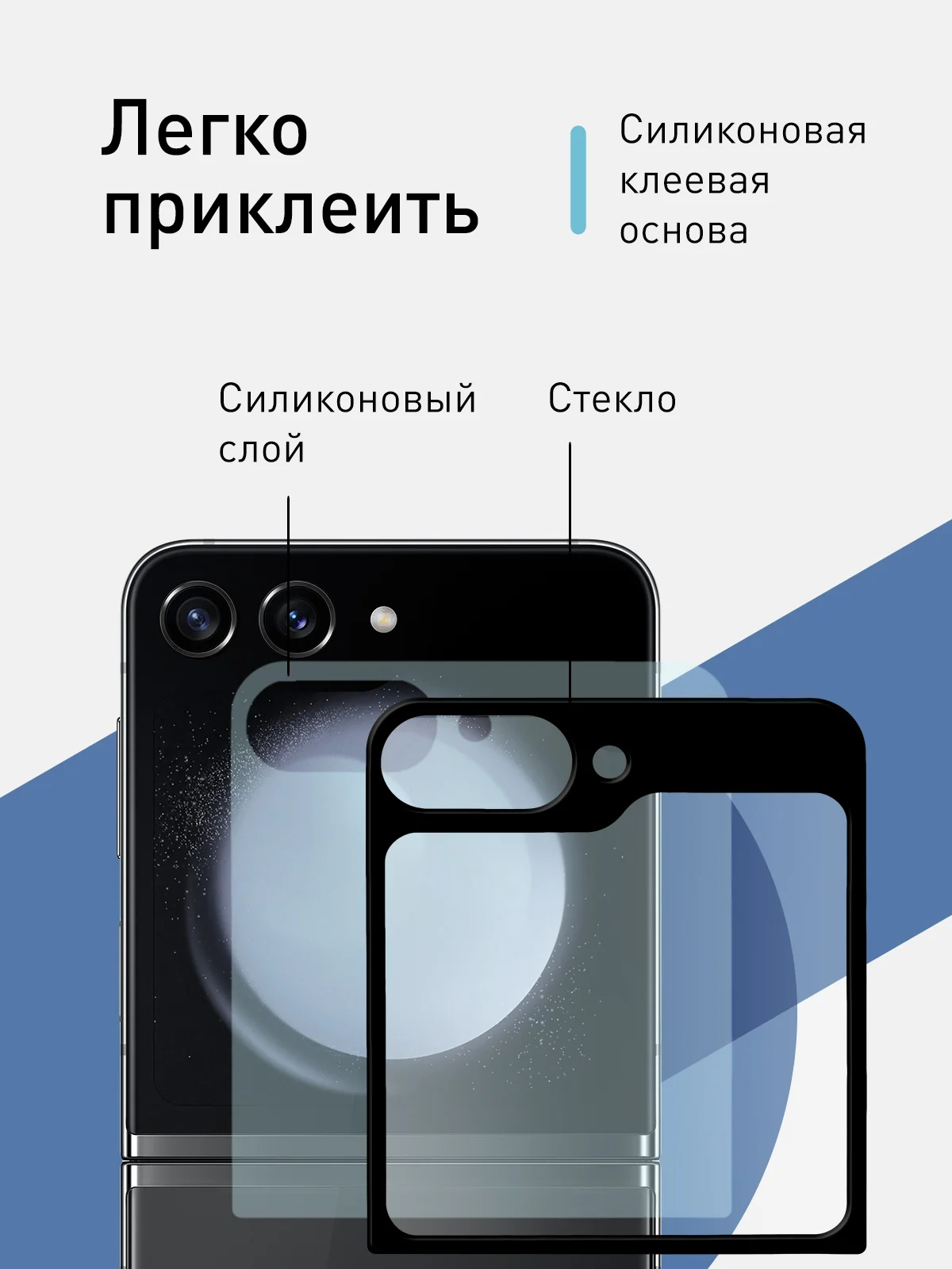 Угольный 1-2 шт стекло для Samsung Galaxy Z Flip 6 Flip 5 защитное ROSCO закаленное на второй экран