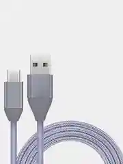 Серый кабель USB Type C для зарядки, передачи данных, быстрая зарядка