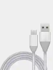 Серебряный кабель USB Type C для зарядки, передачи данных, быстрая зарядка