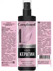 Спрей-термозащита для волос Compliment "Жидкий кератин", 200 мл