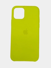 Чехол SILICONE COVER для iPhone 11 Pro,тёмно - желтый с логотипом