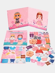Развивающая магнитная игра Бигр "Кукла Агата и Алиса" одевашка, УД73