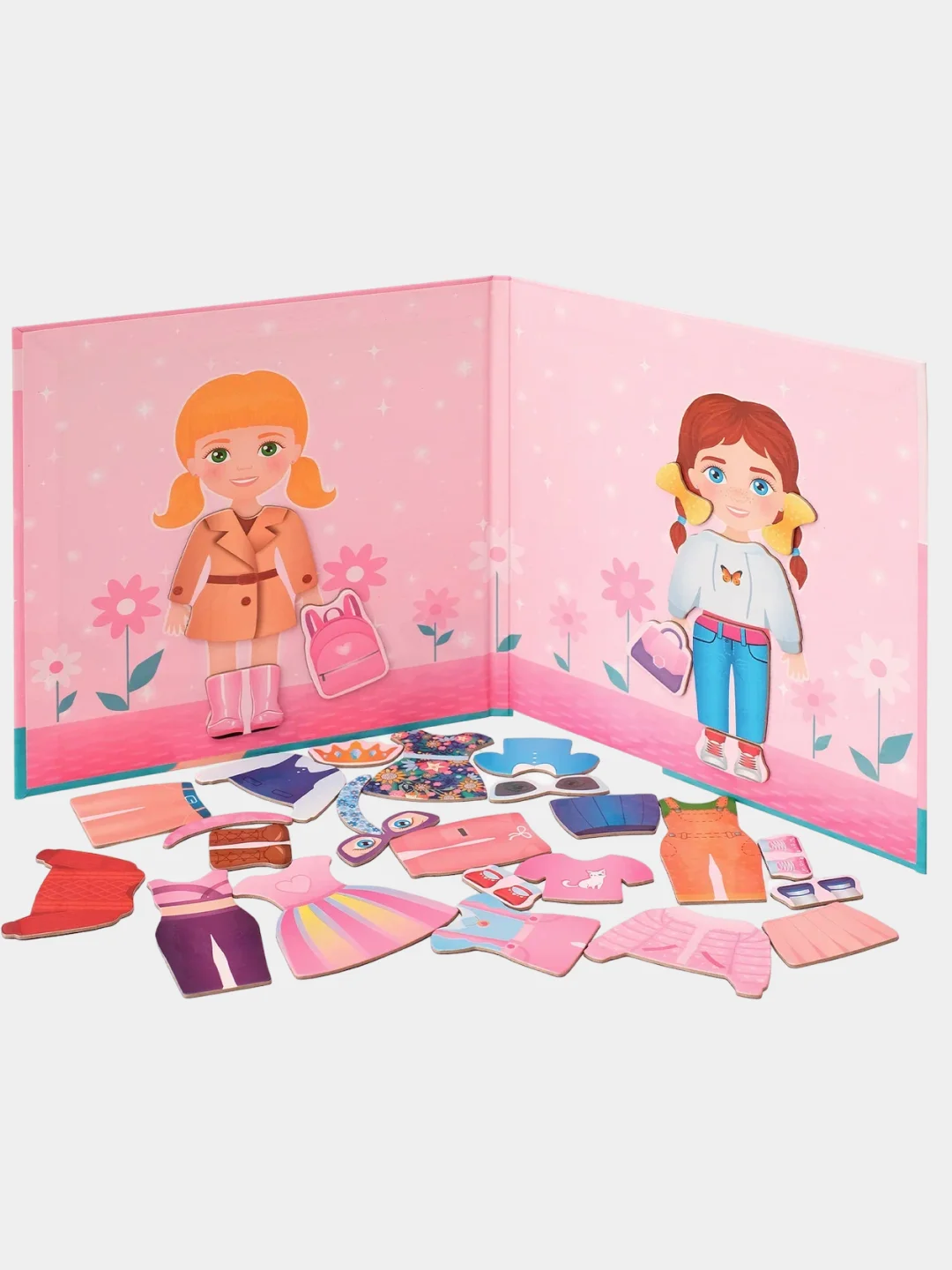 Развивающая магнитная игра Бигр "Кукла Агата и Алиса" одевашка, УД73