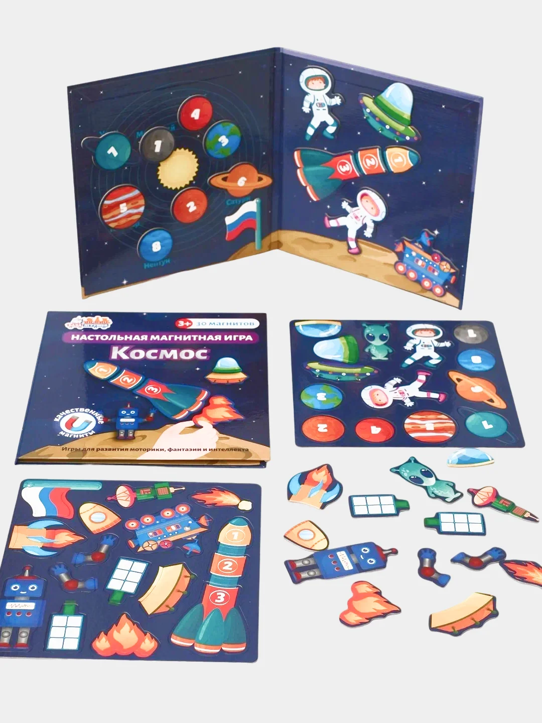 Магнитная развиваюащая игра Бигр "Космос" обучающая, УД77
