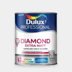 Белый краска DULUX DIAMOND EXTRA MATT, 1 л, стены и потолки, акриловая, глубокоматовая, белая