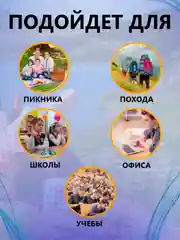 Синий термосумка, сумка для ланч бокса, пикника, холодильник