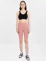 Коралловый меланж велосипедки женские спортивные в рубчик