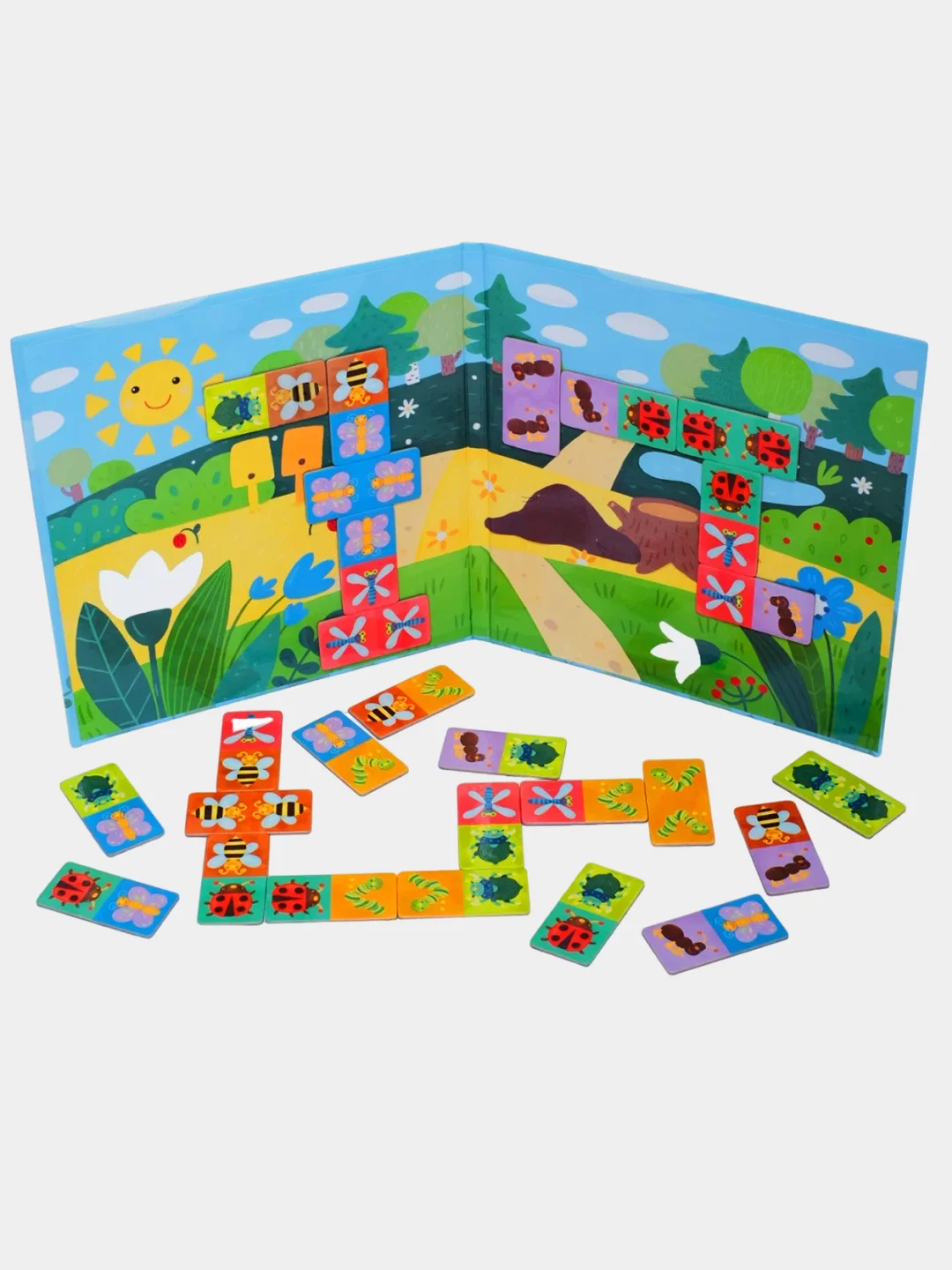 Развивающая магнитная игра-домино Бигр "Насекомые", УД81