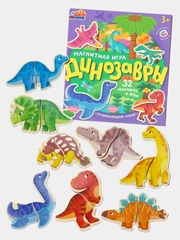 Настольная магнитная игра Бигр "Динозавры" развивающая, УД84