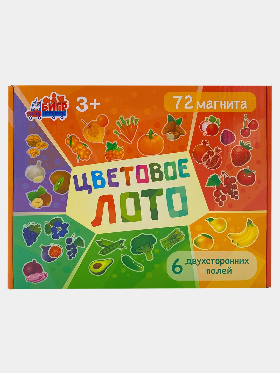 Развивающая магнитная игра- лото Бигр "Цветовое лото", УД85