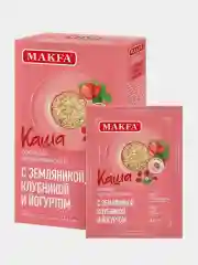 Каша быстрого приготовления MAKFA овсяная, с земляникой, клубникой и йогуртом, 200 г