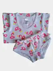 Коралловый меланж комплект нижнего белья для девочек: майка и трусы