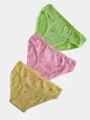 Тёмно-розовый трусы детские хлопковые для девочек, 3 шт