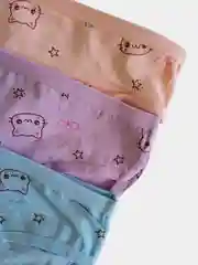 Тёмно-розовый трусы детские хлопковые для девочек, 3 шт
