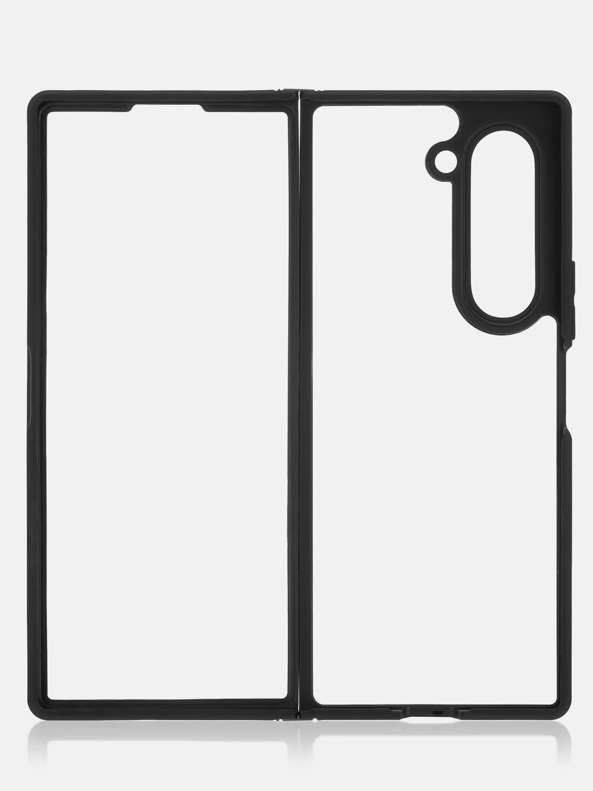 Прозрачный чехол для Samsung Galaxy Z Fold 6 пластиковый ROSCO противоударный, силиконовая окантовка