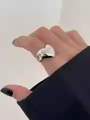 Серый кольцо сердце, бижутерия, под серебро и золото