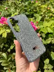 Серебряный силиконовый чехол the bling world для Samsung S24 / Самсунг S24