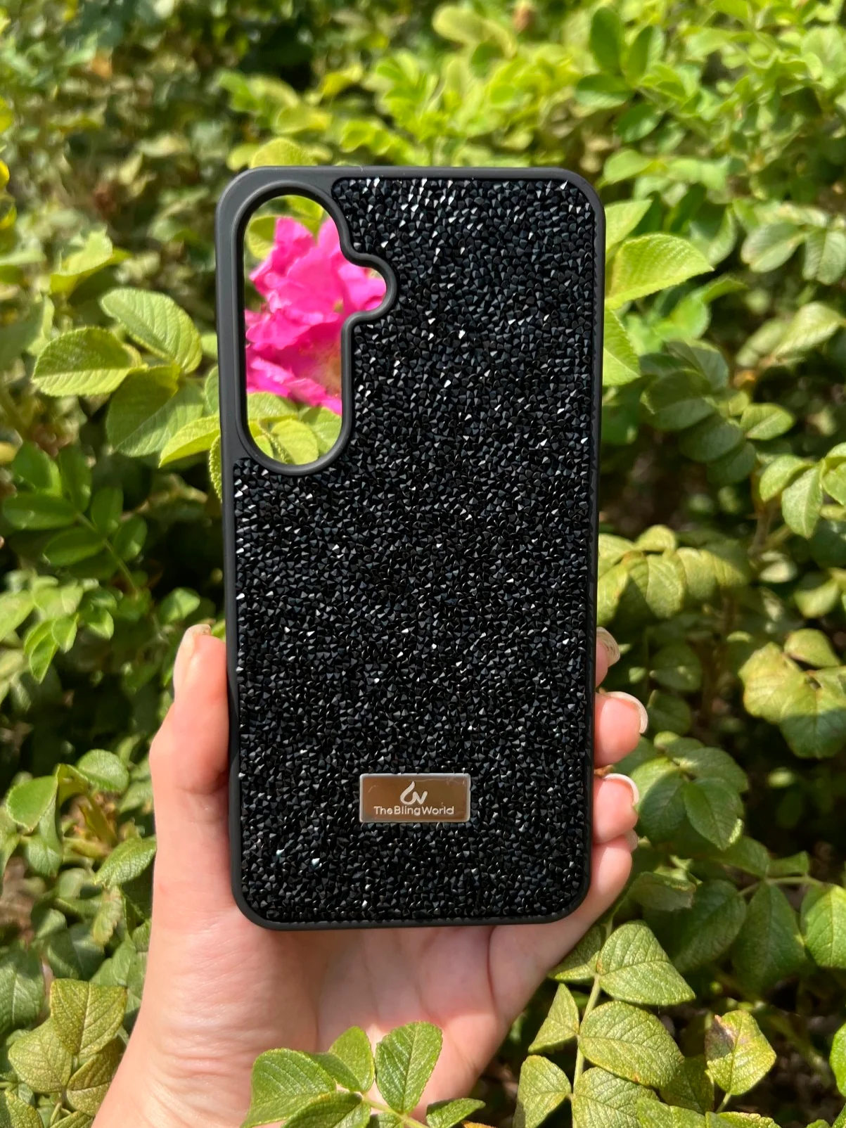 Черный силиконовый чехол the bling world для Samsung S24 / Самсунг S24