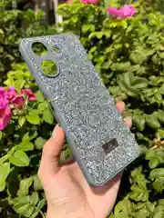 Серебряный силиконовый чехол the bling world для Xiaomi Redmi 13C 4G и Poco C65
