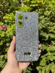 Серебряный силиконовый чехол the bling world для Xiaomi Redmi 13C 4G и Poco C65
