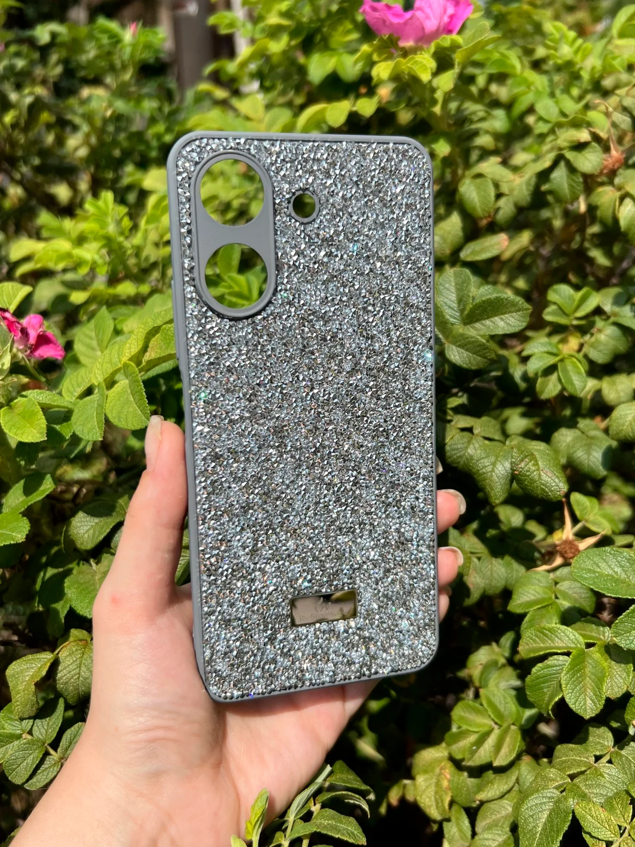 Серебряный силиконовый чехол the bling world для Xiaomi Redmi 13C 4G и Poco C65