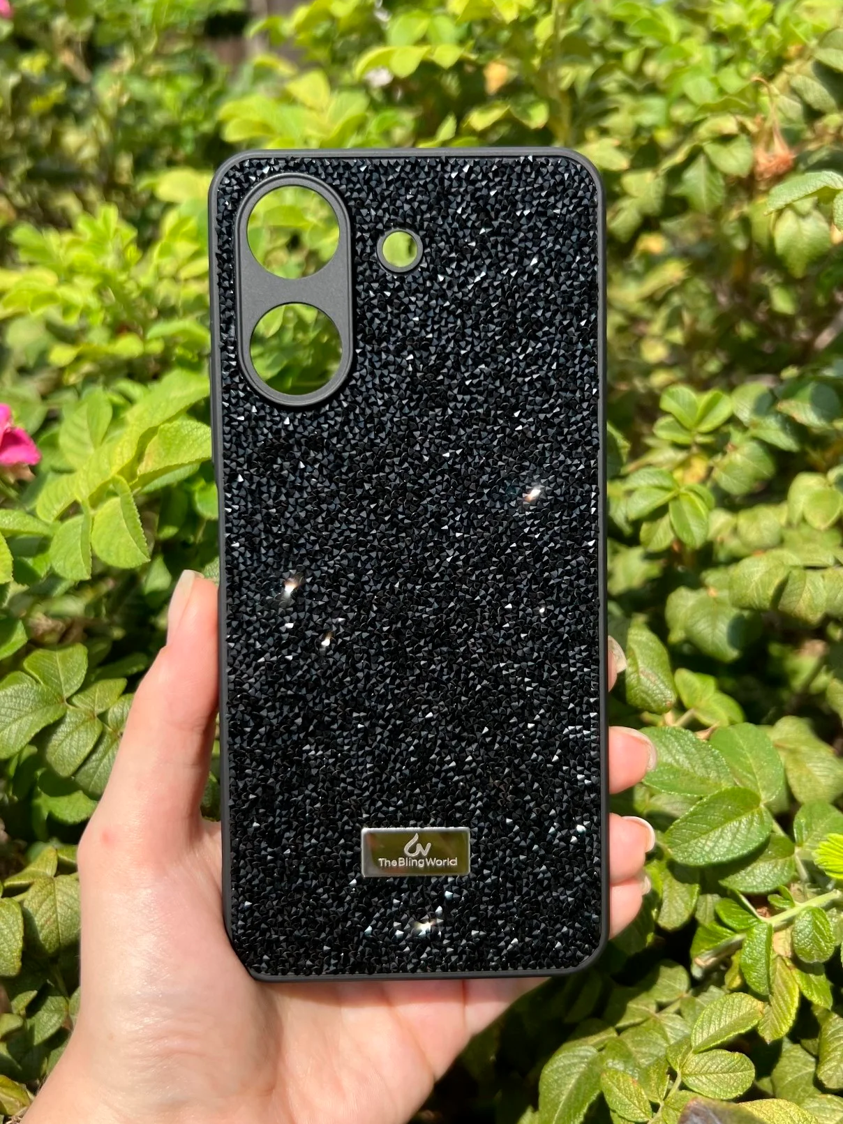 Черный силиконовый чехол the bling world для Xiaomi Redmi 13C 4G и Poco C65