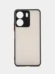Черный чехол Xiaomi Redmi 13C / Poco C65 Сяоми Редми 13С пластиковый матовый, с цветными кнопками
