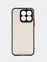 Черный чехол Honor X8b / Хонор Х8б, пластиковый, матовый, с цветными кнопками