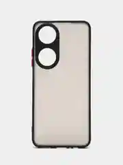 Черный чехол Honor X7b / Хонор Х7б, пластиковый, матовый, с цветными кнопками