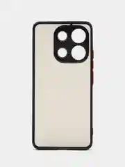 Черный чехол Xiaomi Redmi Note 13 4G / Редми Нот 13 4Г, пластиковый, матовый, с цветными кнопками