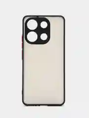 Черный чехол Xiaomi Redmi Note 13 4G / Редми Нот 13 4Г, пластиковый, матовый, с цветными кнопками