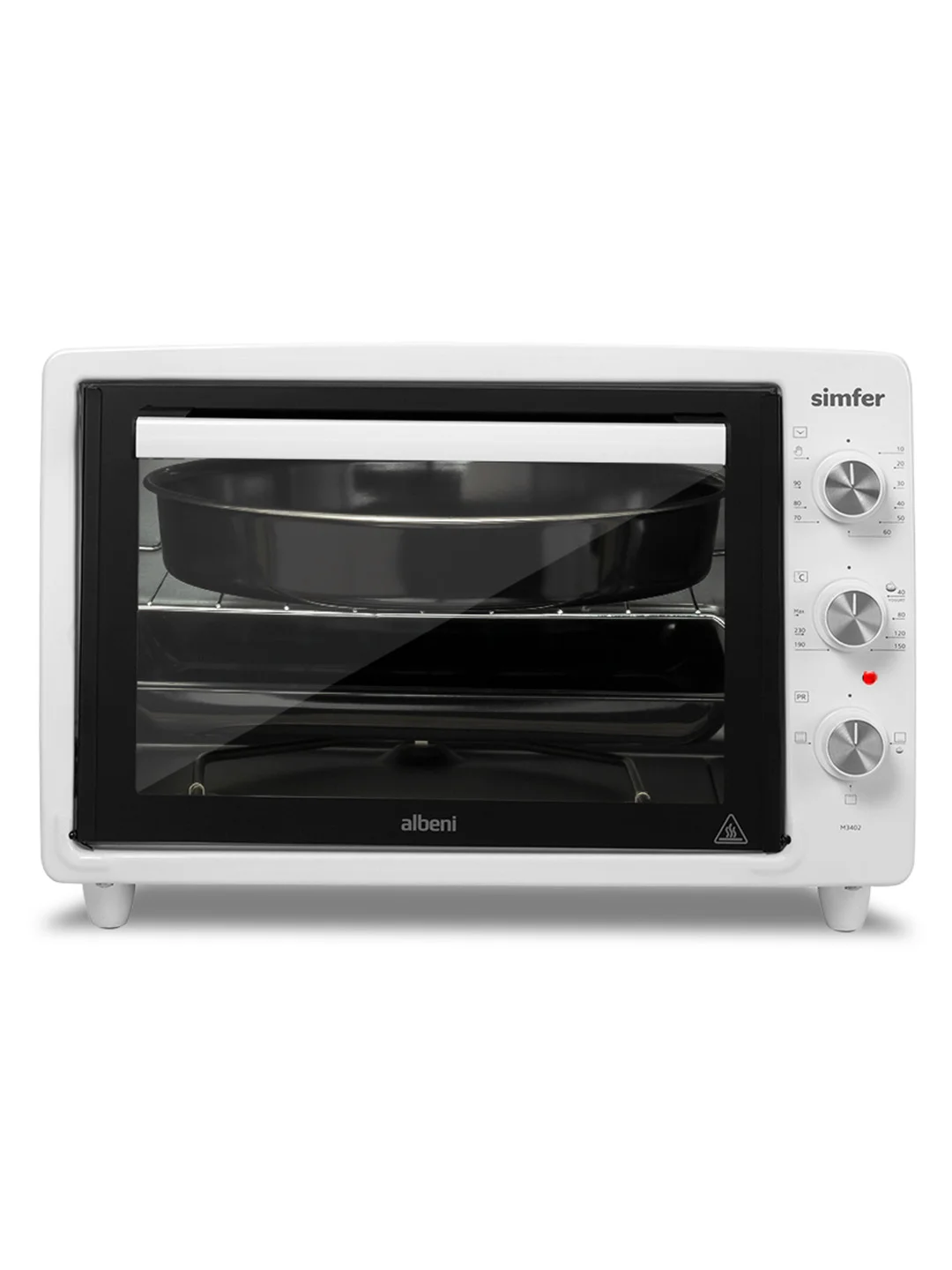 Белый мини-печь Simfer M3402 M3419 M3426 M3430 ALBENI Comfort, 3 режима работы