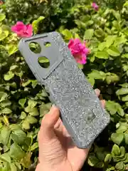 Серебряный силиконовый чехол the bling world для Tecno Pova 5 / Техно Пова 5