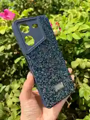 Темно-синий силиконовый чехол the bling world для Tecno Pova 5 / Техно Пова 5