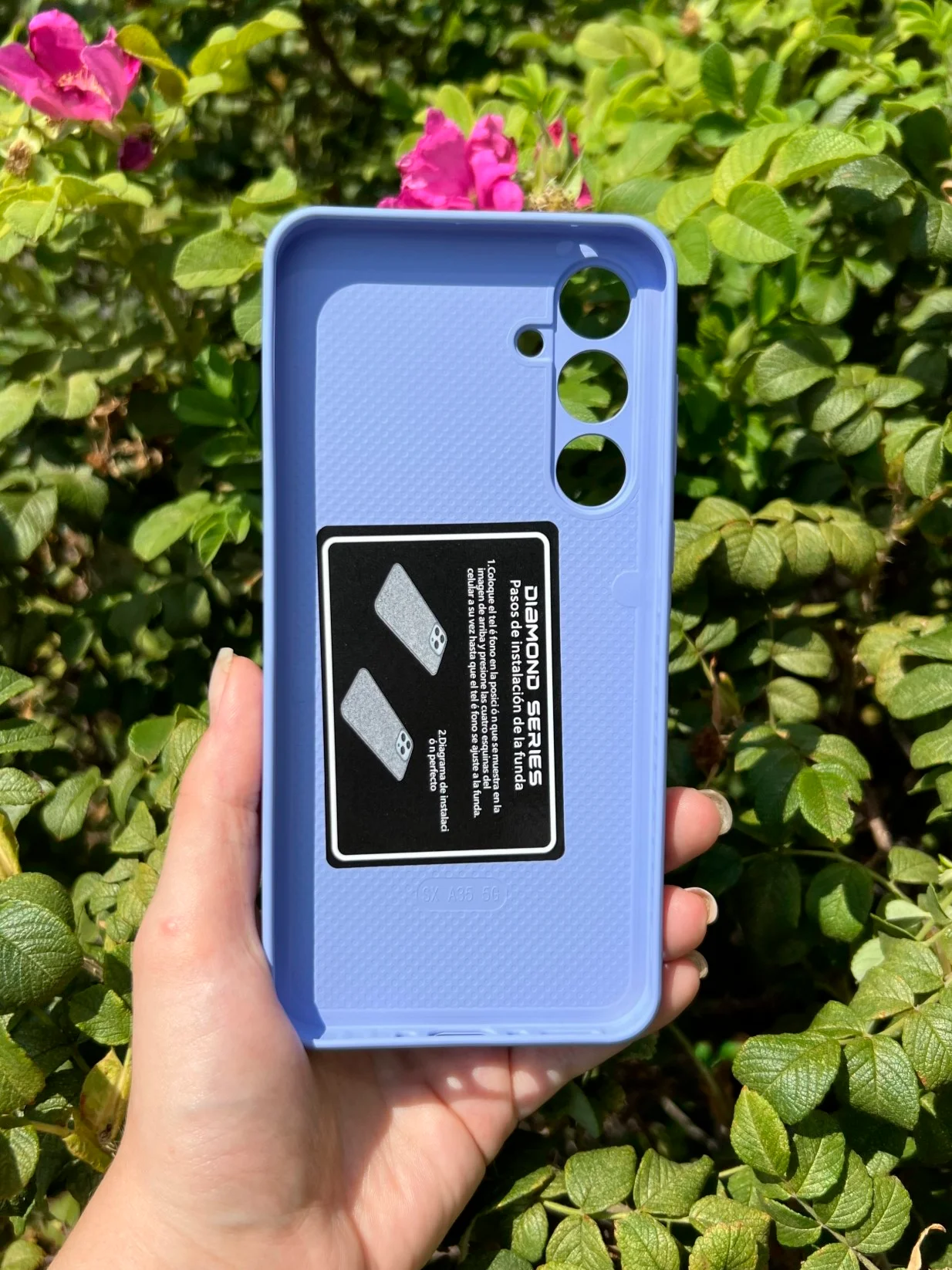 Сиреневый силиконовый чехол the bling world для Samsung A35 5G / Самсунг А35 5G