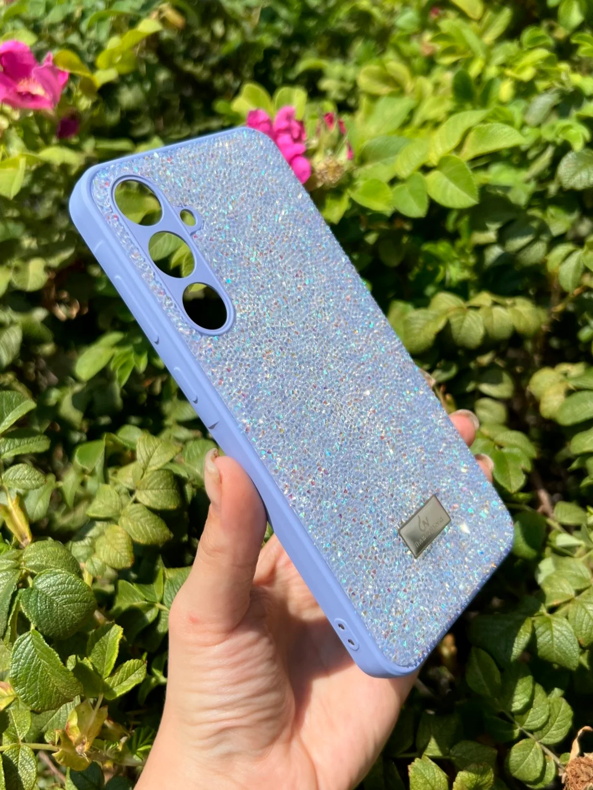 Сиреневый силиконовый чехол the bling world для Samsung A35 5G / Самсунг А35 5G