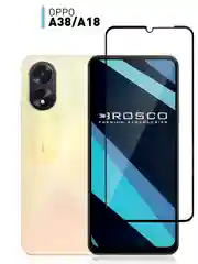 Прозрачный 1-2 шт стекло для Oppo A38, A18 защитное ROSCO прозрачное с олеофобным покрытием и рамкой