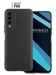 Чехол для WIKO T50 силиконовый ROSCO матовый тонкий с бортиком- защитой камер, soft touch