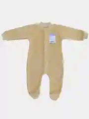 Бежевый комбинезон ясельный из велюра