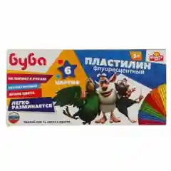 Пластилин Буба неоновые цвета 6 цветов