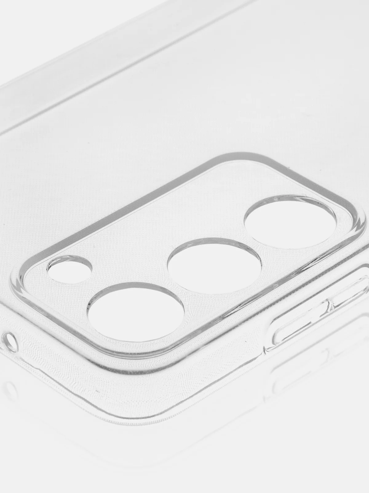 Прозрачный чехол для Samsung Galaxy S23 силиконовый ROSCO прозрачный с бортиком- защитой модуля камер