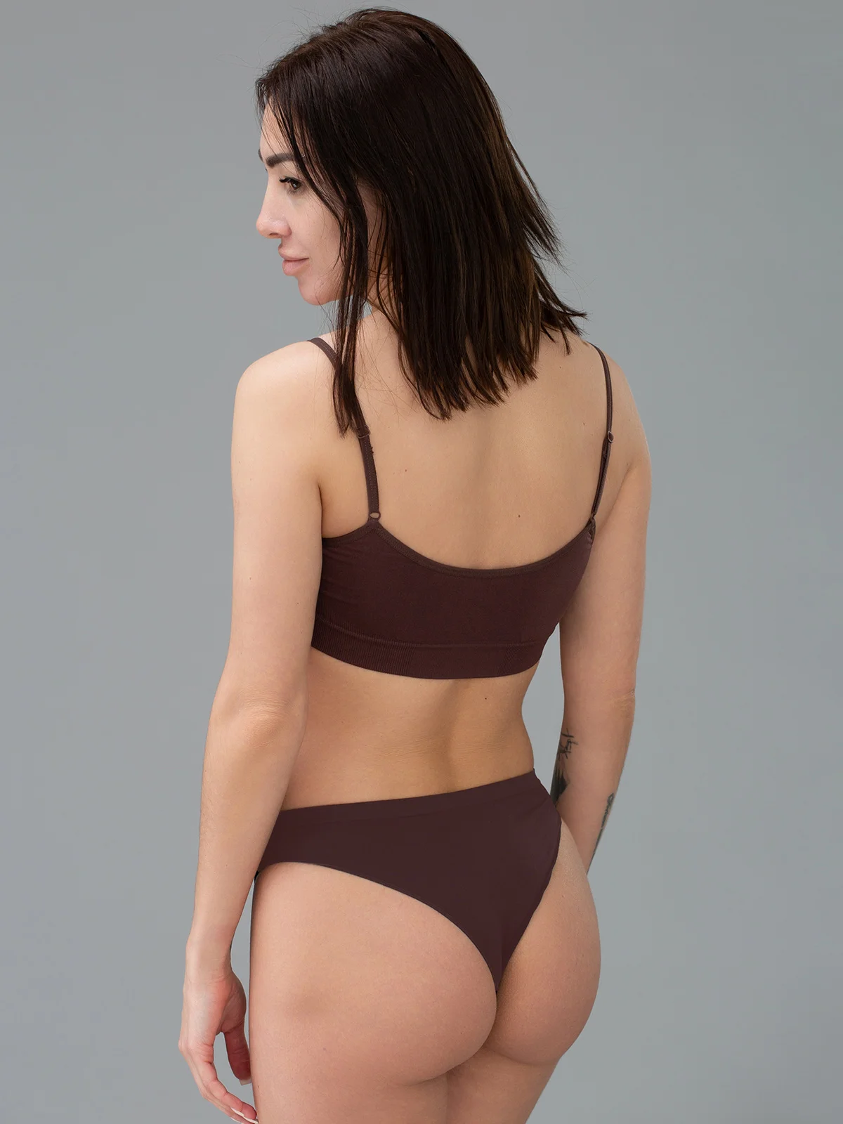 Коричневый топ бесшовный Giulia Brassiere