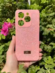 Розовый силиконовый чехол the bling world для Tecno Spark GO 2024 и Spark 20 и Spark 20C и Pop 8