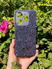 Фиолетовый силиконовый чехол the bling world для Tecno Spark GO 2024 и Spark 20 и Spark 20C и Pop 8