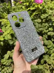Серебряный силиконовый чехол the bling world для Tecno Spark GO 2024 и Spark 20 и Spark 20C и Pop 8