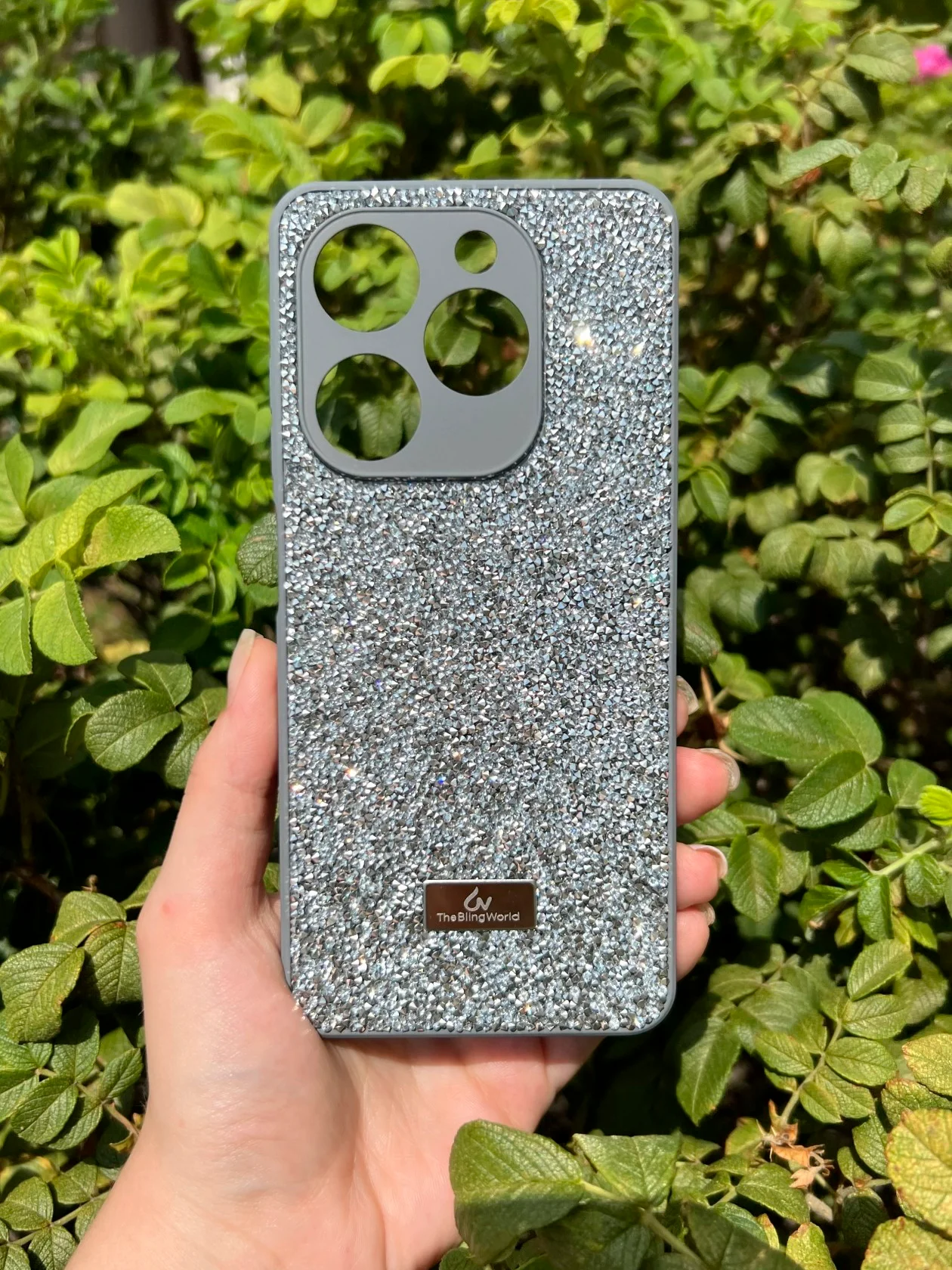 Серебряный силиконовый чехол the bling world для Tecno Spark GO 2024 и Spark 20 и Spark 20C и Pop 8