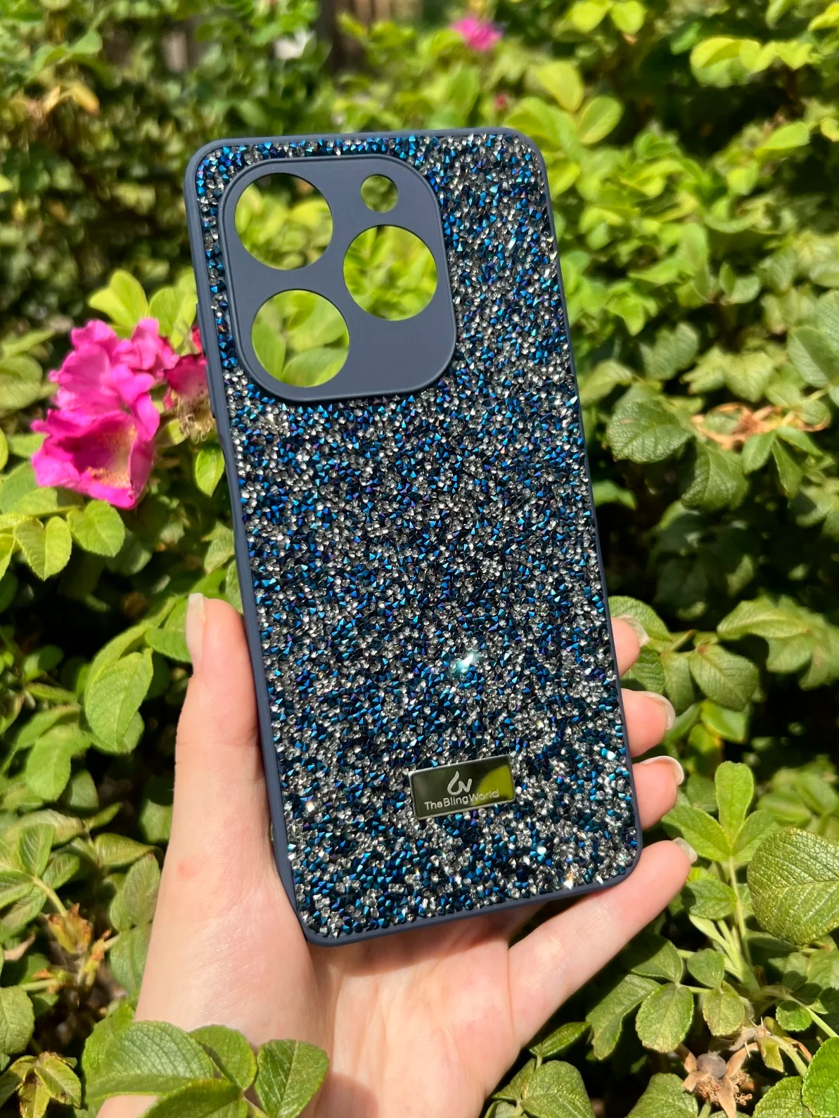 Темно-синий силиконовый чехол the bling world для Tecno Spark GO 2024 и Spark 20 и Spark 20C и Pop 8